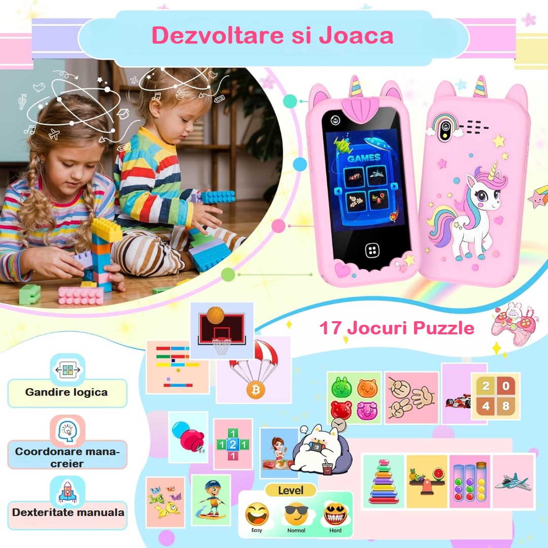 Telefon Mobil si Jucarie Educativa NO Internet/Apeluri MiniPHONE