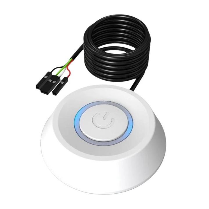 Comutator desktop YANYXR N934 alb negru 1.8m iluminare albastra