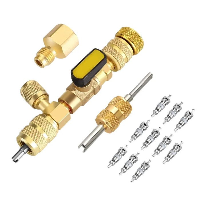 Instrument demontare-montare valve, YANYXR, dual 1/4" si 5/16", cupru, set