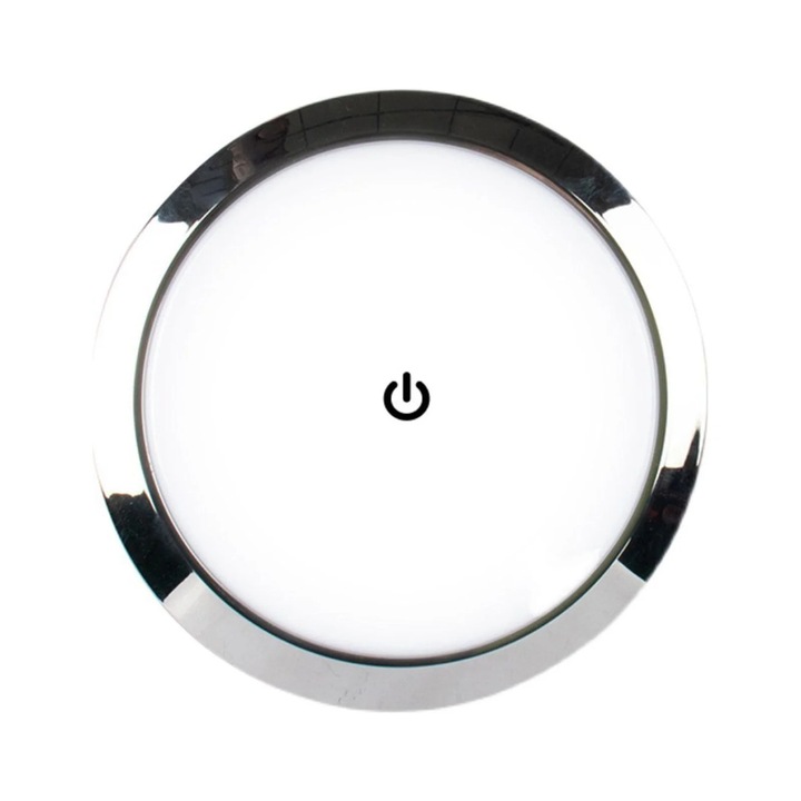 Lumina plafon LED marina, 74mm, alb rece, 10-30V, IP67