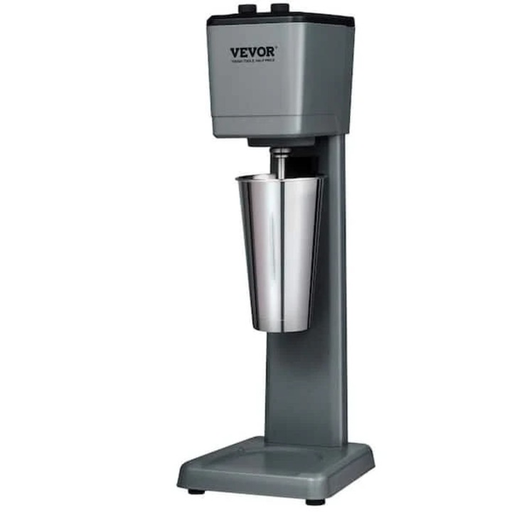 Milkshake készítő keverőgép, egyfejes italkeverő, 3 sebességes milkshake keverő, rozsdamentes acél, ezüst