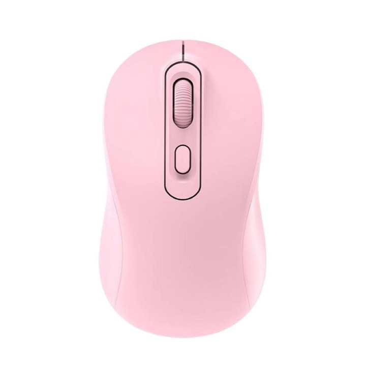 Mouse wireless dual-mode Model 273, 1600DPI, incarcare Type-C, roz