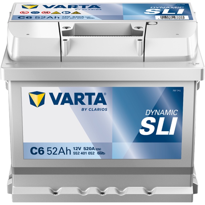 Акумулатор Varta Dynamic SLI 52Ah 520A C6 552401052
