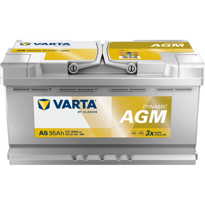 Автомобилен акумулатор Varta Dynamic AGM 95Ah 850A A5 595901085