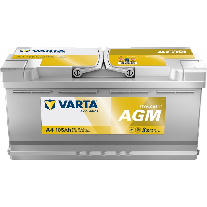 Автомобилен акумулатор Varta Dynamic AGM AGM 105Ah 950A A4 605901095