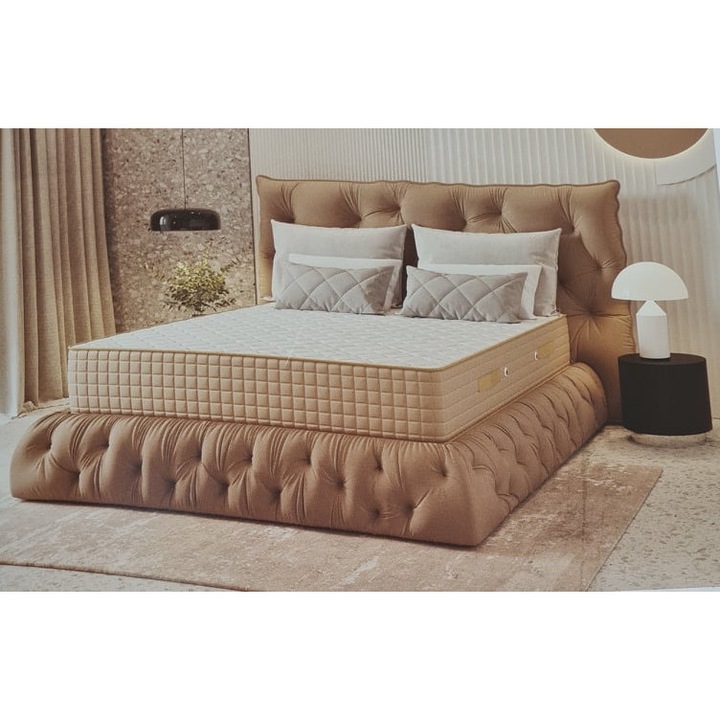 Saltea Lux Memory Geladi, fermitate medie cu spuma si arcuri bonell, H29 cm 80 x 200