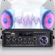 HIFI усилвател BT-298A, Bedee, изходна мощност 400W + 400W, номинална RMS мощност 50W x 2, предназначен за пасивни високоговорители 4-16Ω, Bluetooth 5.0, Bluetooth вход, AUX, MIC, SD и USB, дистанционно управление, FM функция, AUX, SD, USB, MIC входове