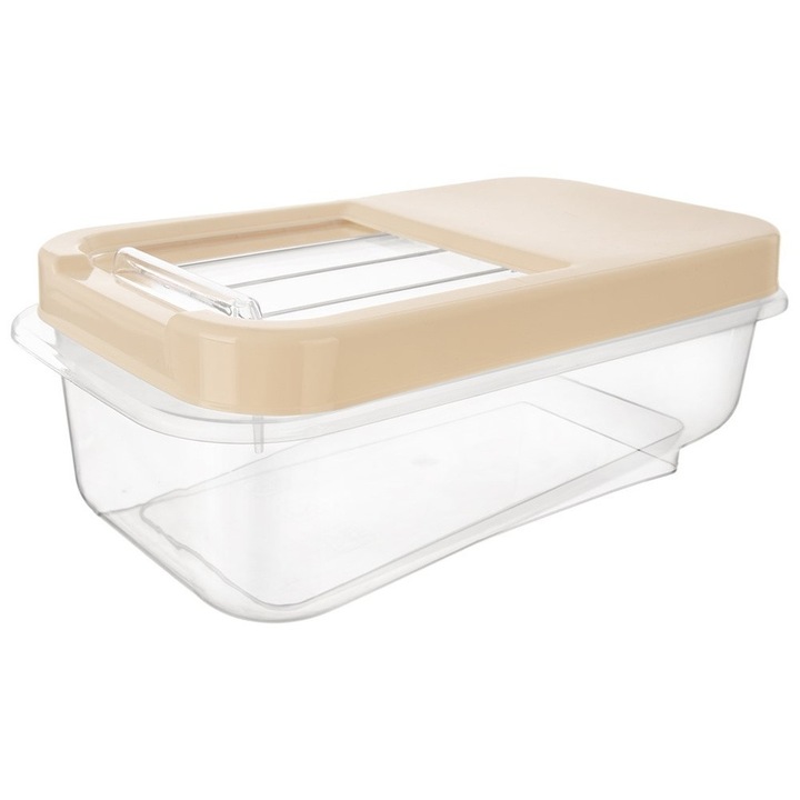 Cutie depozitare Artemis, 5L, transparenta, 35x19,5x13cm, cu capac cu inchidere glisanta