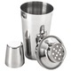 Bartender Shaker, Orion, 520 ml, ezüst, rozsdamentes acél, készlet szitával és üveggel, könnyen tisztítható, mérete 8,5x22,5 cm