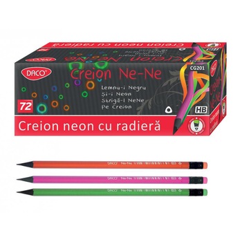 Creion negru cu radiera Ne-Ne Daco 7358 Creion negru cu radiera Ne-Ne Daco 7358