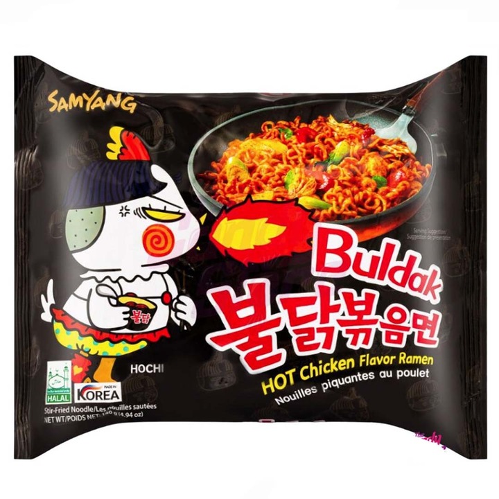 Samyang - Buldak HOT - Taietei Foarte Picanti Cu Aroma De Pui - 140 Gr