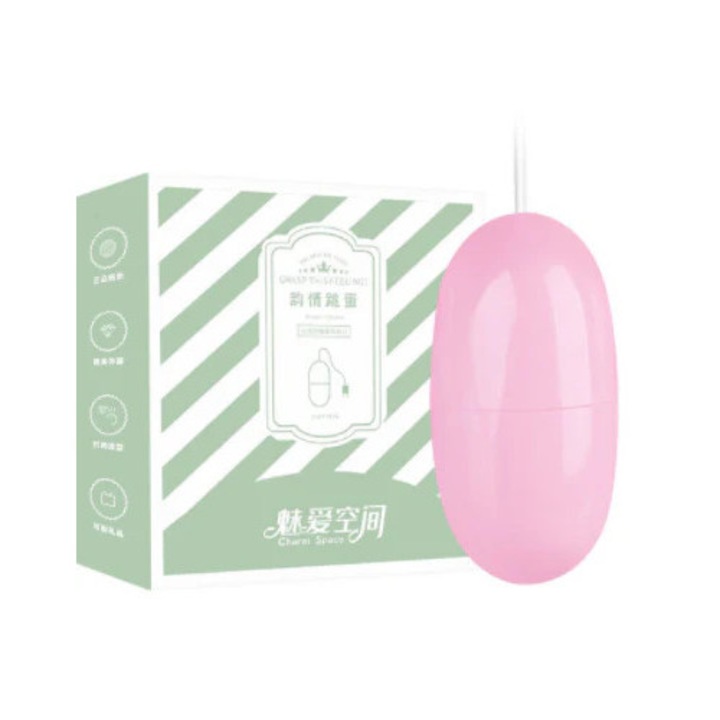 Tojás vibrátor USB kábellel, Pink TOY370D-5