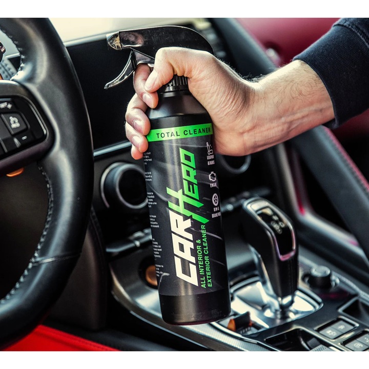Pachet Profesional Detailing Auto – Iron X Cleaner + Total Cleaner, Car Hero, 2x500ml, Decontaminare Rapida Jante Aluminiu, Aliaj, Otel si Caroserie + Curatare Generala si Indepartare Pete, Solutie Eficienta pentru Intretinere Completa