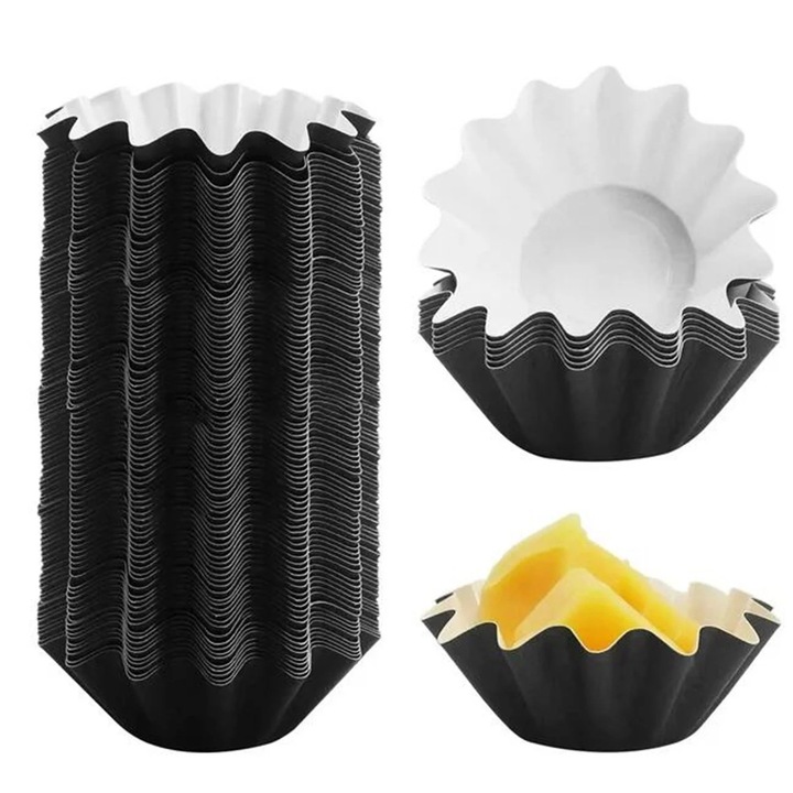 Set 100 buc tavi reutilizabile pentru topit ceara, etanse, hartie, 10x8.5x4.5cm
