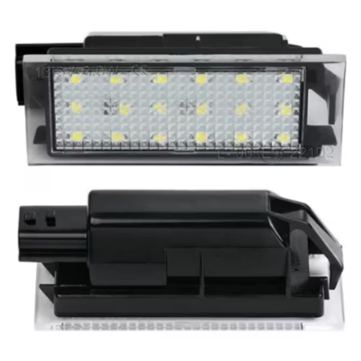 Set 2 lampi numar LED, fara eroare, canbus, compatibil cu Renault Megane Hatchback, Laguna, Master, Clio, Kangoo