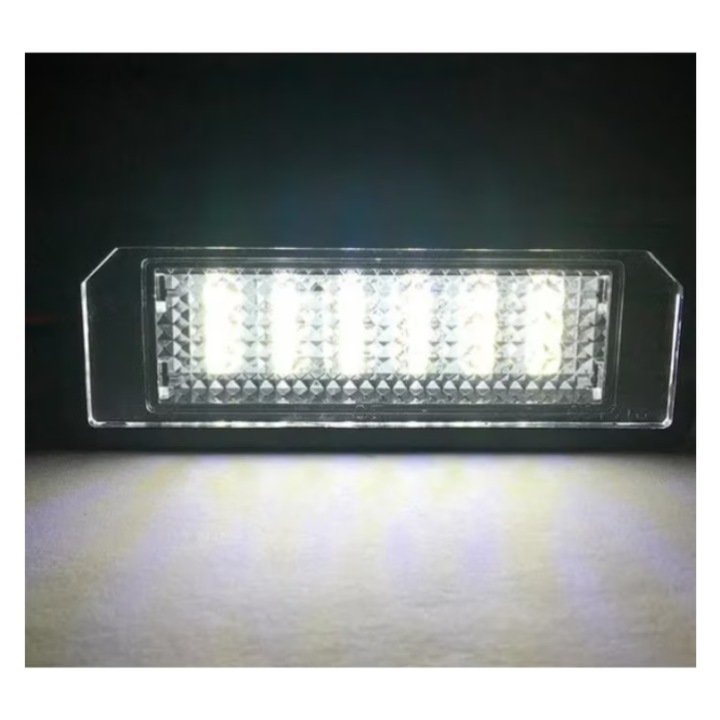 Set 2X Lampi LED iluminare numar inmatriculare, CANBUS pentru VW Passat CC, EOS, Polo, Phaeton, Golf 4, 5, 6, INELAG