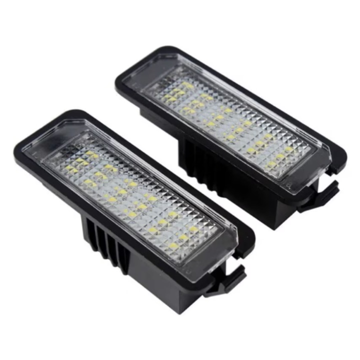 Комплект 2x LED лампи за номера, canbus за VW Passat CC, EOS, Polo, Phaeton, Golf 4, 5, 6