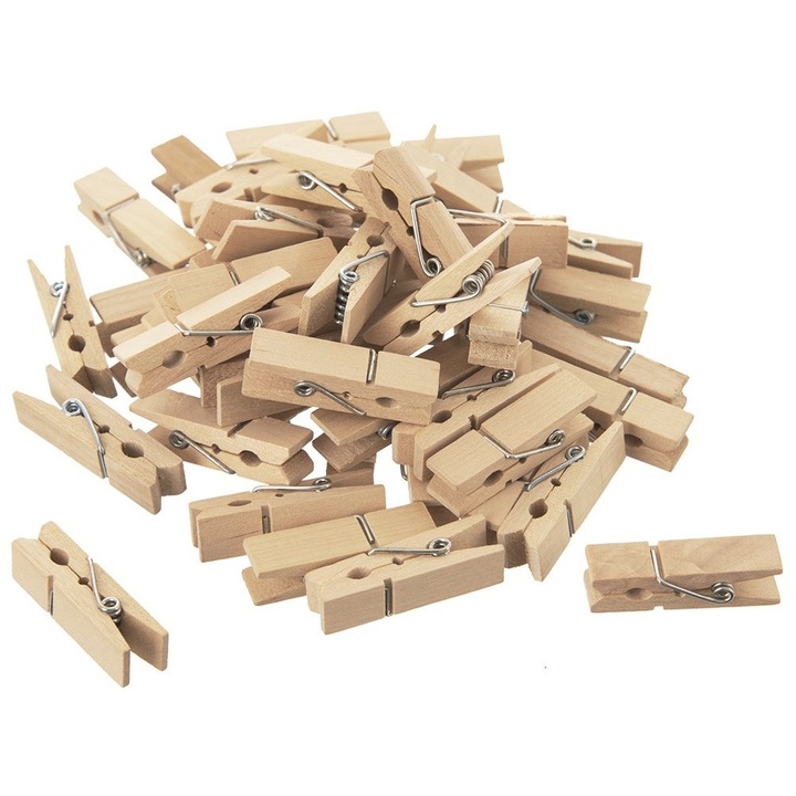 Set 50 mini clestisori decorativi, Artemis, 4,5x1x1 cm, Bej