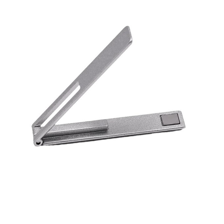 Set 2 Suporturi Mini pentru Telefon, Metalice, Slim, Argintiu, 3.5MM, 11g