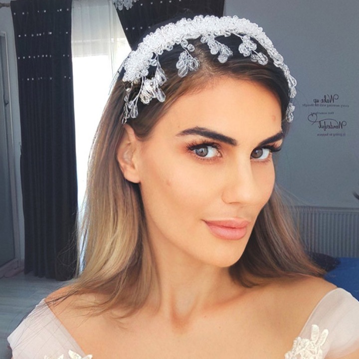 Diadema modelatoare handmade cu Swarovski Elements