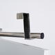 Опора за врата, Storage Solutions, Поставка за кърпи, Сребърна, Регулируема дължина 25-40 см, Изработена от неръждаема стомана, Монтаж без пробиване, За кухня и баня