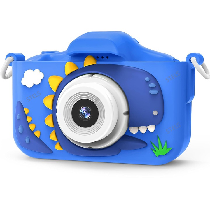 Cameră foto pentru copii STELS X350, Fotografii selfie, Video Full HD, Jocuri, Albastru