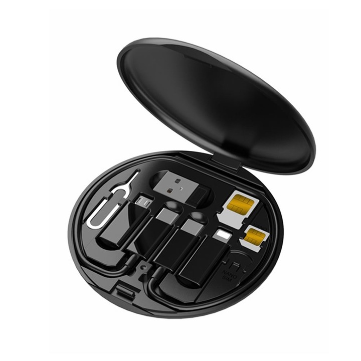 Set cablu si adaptor SIM telefon YOURZ PX17, negru