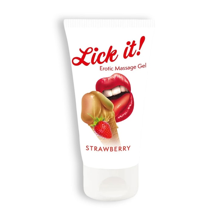 Ehető kenőanyag, finom eperíz, Lick it!, 50 ml