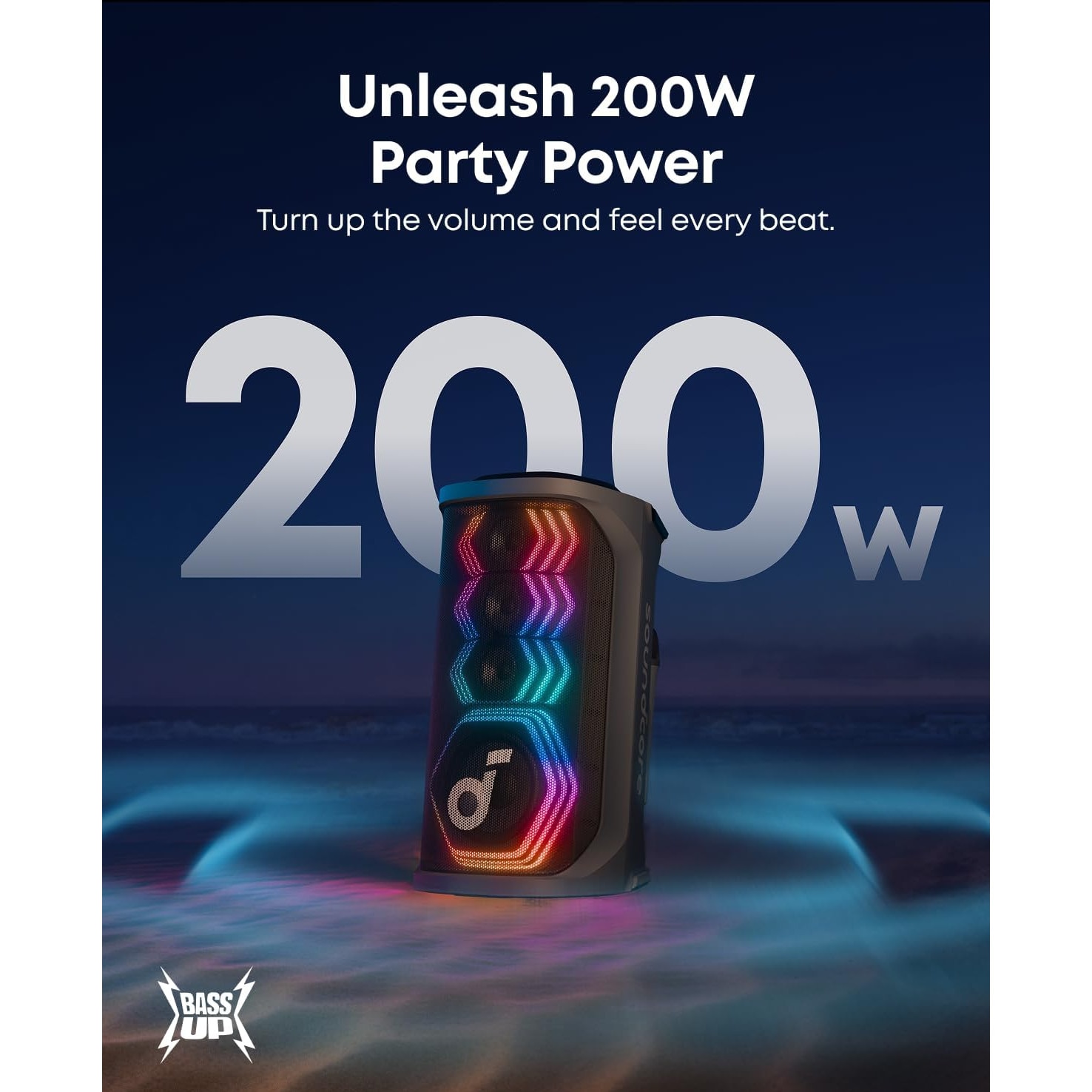 Boxa portabila Anker SoundCore Rave 3S, 200W, Bluetooth, Karaoke