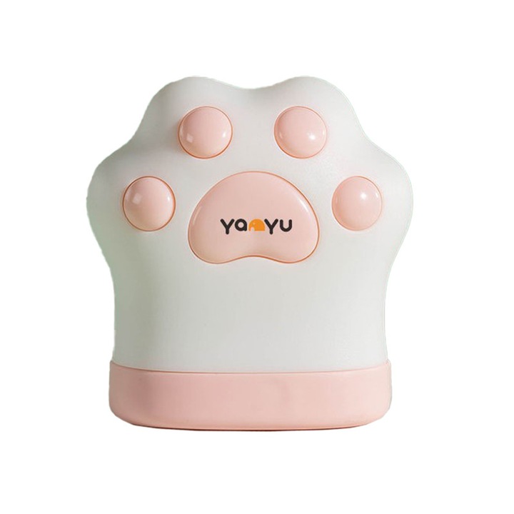 Hordozható mérőszalag, flippy, mini mérőszalag gyerekeknek, macskamancs mintás, markolattal, átmérő mérésére, 5,5 x 6,5 cm, 1,5 m szalag, rózsaszín