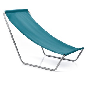 Sezlong pliabil, Meteor, Slumber, Impermeabil, Constructie robusta din otel, Greutate 2 kg, Sarcina maxima 100 kg, Compact si portabil, Ideal pentru utilizare in aer liber, Fabricat din pvc, Albastru