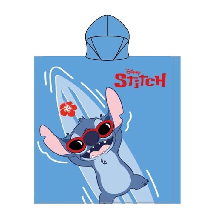 Disney Lilo and Stitch, The Star Dog Lazy Lagoon плажна кърпа пончо 55x110 см (Fast Dry)