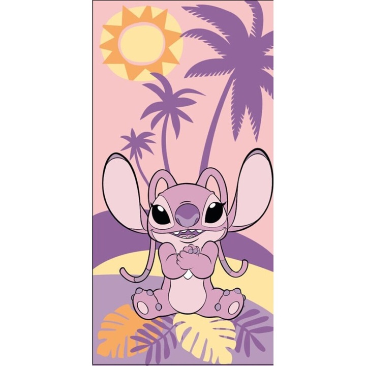 Хавлиена кърпа за баня Disney Lilo and Stitch, The Star Dog Paradise, плажна кърпа 70x140см (Fast Dry)