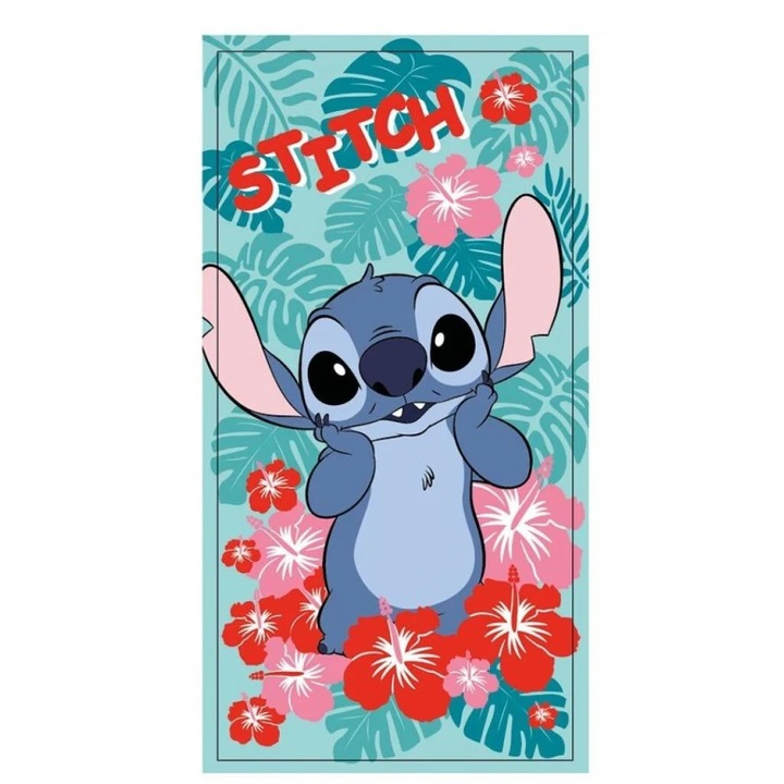 Хавлиена кърпа Disney Lilo and Stitch, Bloom the Star Dog, плажна кърпа 70x140см (Fast Dry)