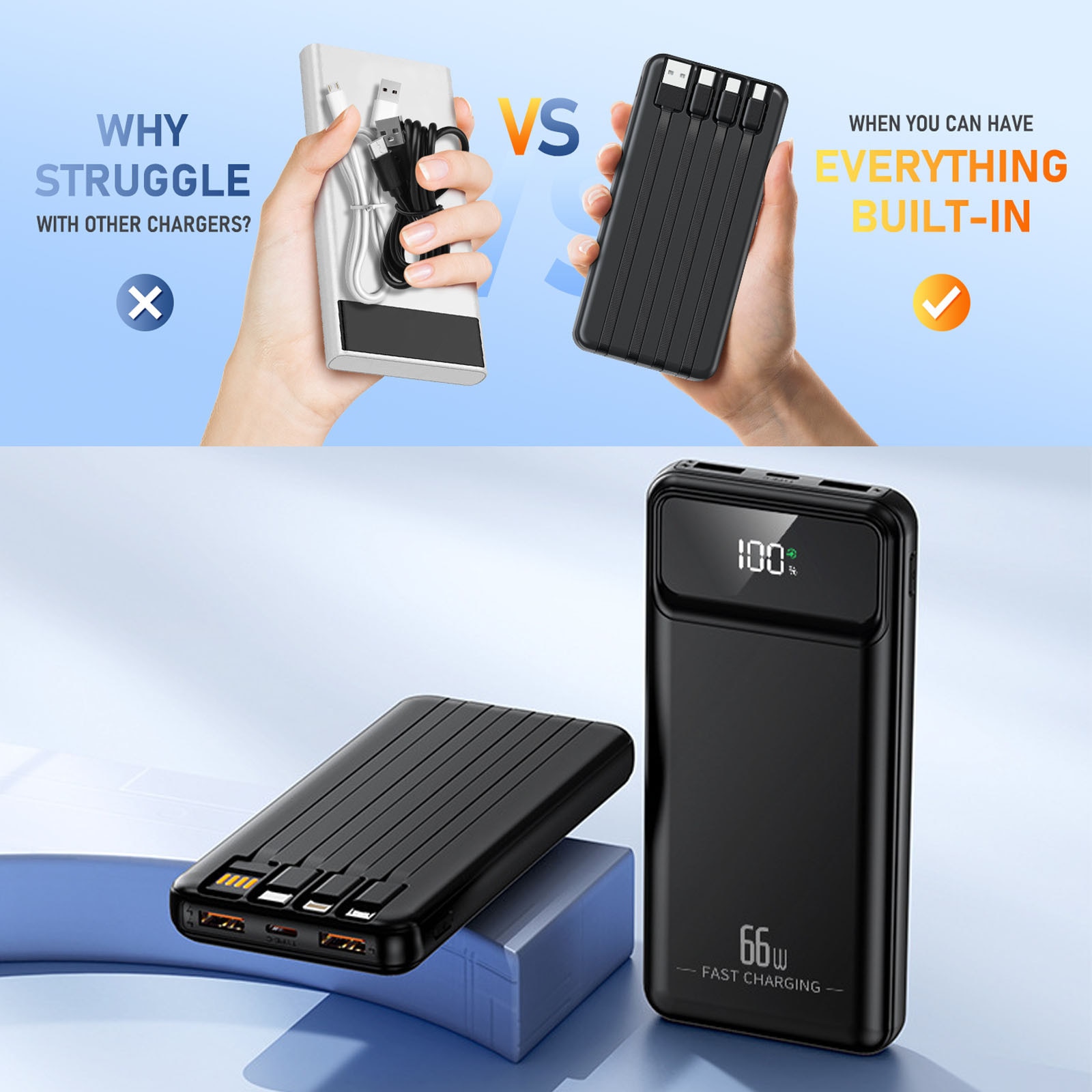 Power bank portabil, Axroad Mall, Baterie externa, Quick charge