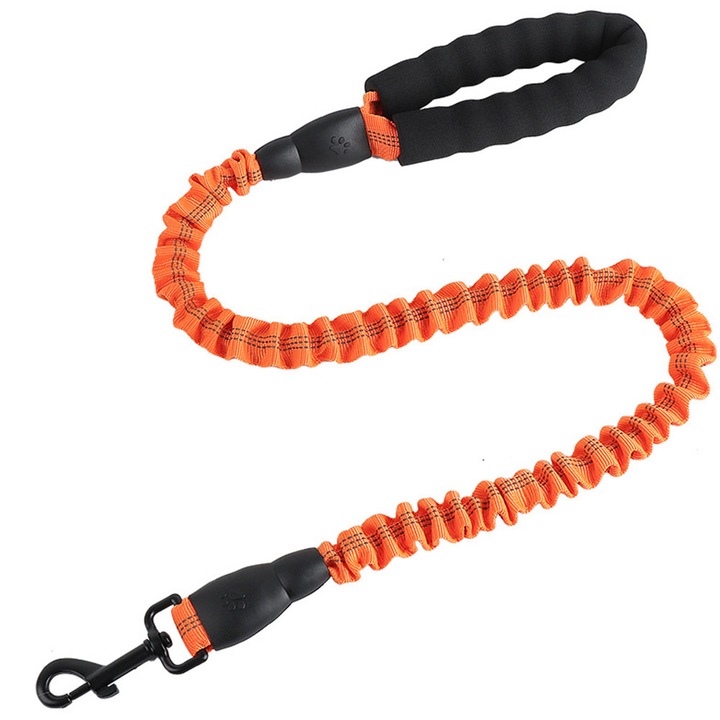 Светлоотразителна разтегателна каишка за кучета, бънджи каишка за обучение на кучета