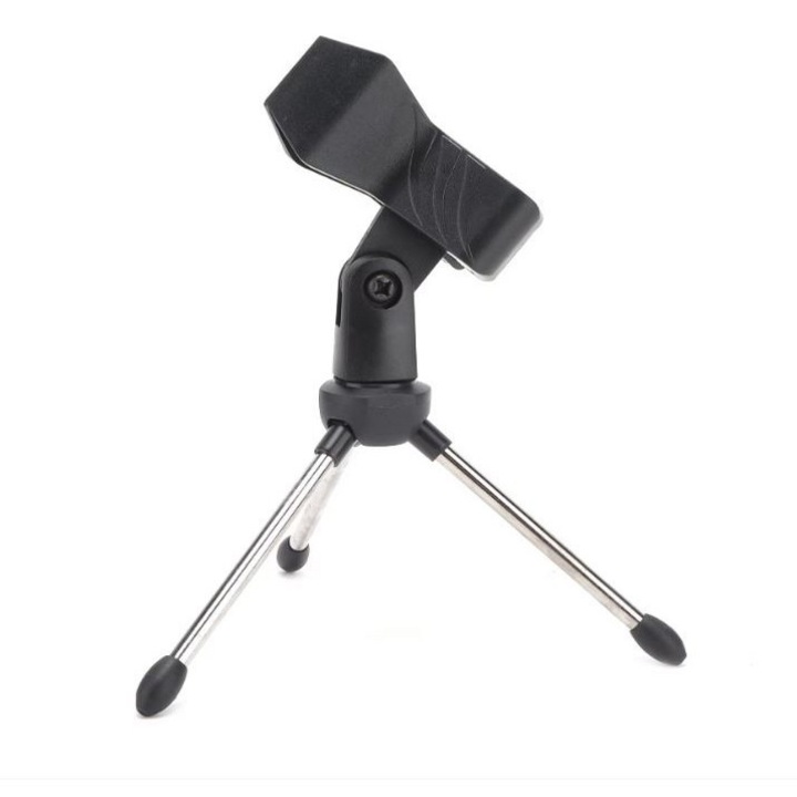 Suport SkyTechs® trepied pentru microfon de birou pliabil, portabil, cu unghi reglabil