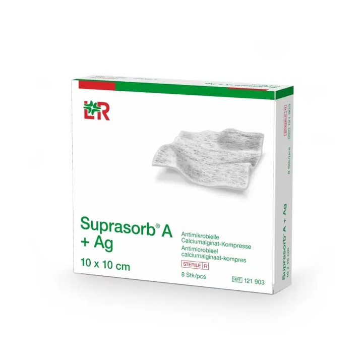 Антимикробна превръзка, Suprasorb A+Ag 5cmX5cm, 10 бр./кутия