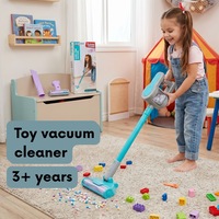 Aspirator vertical Click4TOYS pentru copii, set de curatare, 4 duze interschimbabile, efecte sonore, bile rotative din polistiren, tub lung, culori pastelate, aspirare in picioare, jucarie mobila, varsta 3+, calitate inalta, idee de cadou perfecta