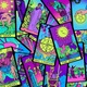 Midi пакет карти, Neon Rider Tarot, 2024, 10,5 x 6,3 cm