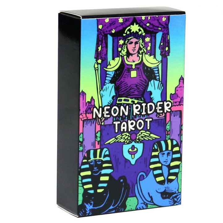 Pachet carti midi, Neon Rider Tarot, 2024, 10.5 x 6.3 cm