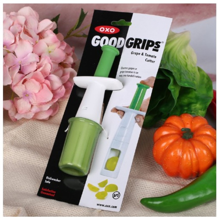 Резачка за чери домати или грозде Cyrax, Зелена, Пластмасова