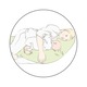 Perna pentru alaptat multifunctionala Ceba Baby Duo Tiny Leaves