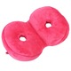 Perna ortopedica donut, microplush, design ajustabil, spuma cu memorie, rosu roz