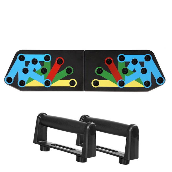 Многофункционална машина за лицеви опори, 74 см x 19 см, подходяща за фитнес и красота на тялото, подходяща за офис, на открито и у дома, TOIITKQ, черна