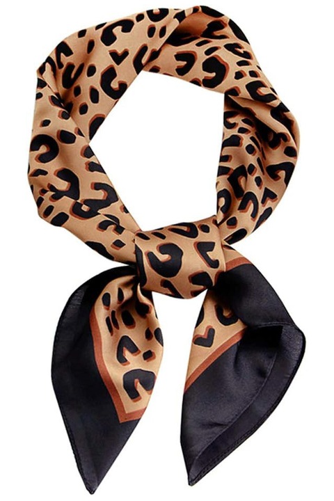 Esarfa dama, tip batic, forma patrata, GOGOU, Leopard