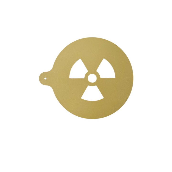 Форма за декориране на кафе, мляко, радиоактивен модел, пластмаса, злато