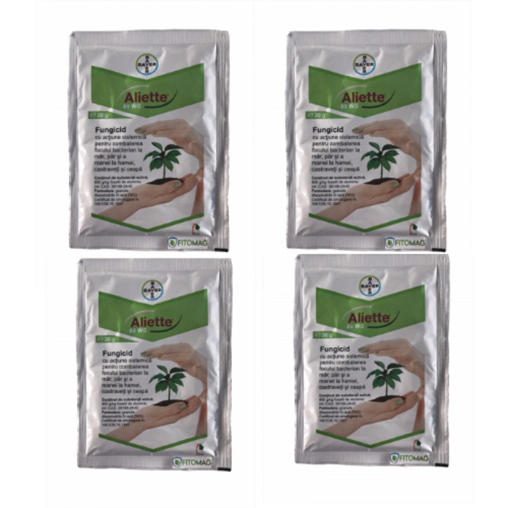 Fungicid pe baza de fosetil de aluminiu, AlietteWG 80, 4 plicuri x 20 grame
