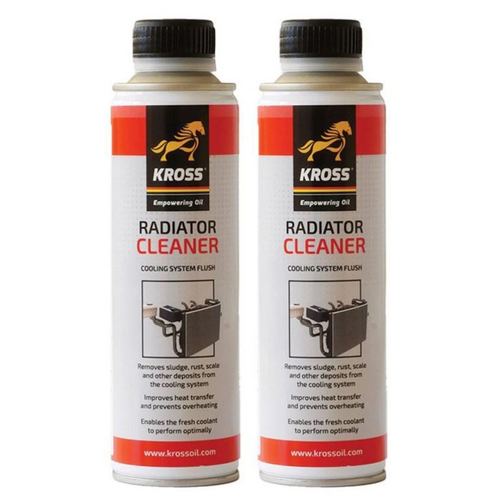 Опаковка от 2 бр. Добавка за почистване на радиатори Kross 250 мл