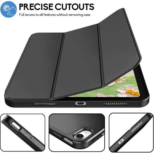 Husa Smart Cover compatibila cu iPad Air M4 11" 2026, Slot Pencil, Negru